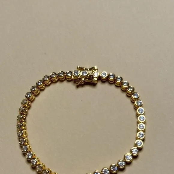 Gold Tennis Bracelet #1942 - Picture 4 of 5